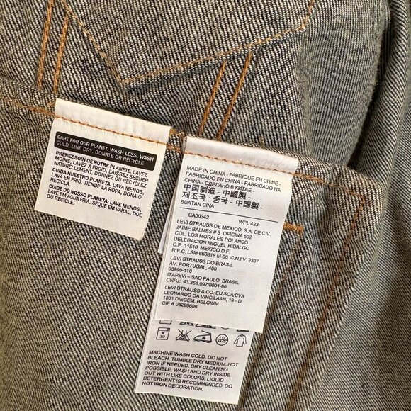NWOT Levis NFL Carolina Panthers Denim Trucker Jacket Special Edition Size Small - Picture 13 of 13